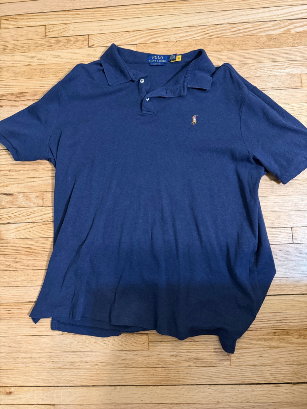 Polo by Ralph Lauren Navy V-Neck Polo Sweater with Embroidered Pony